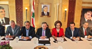 March 14 opposition coalition members hold a meeting in Beirut, Thursday, July 19, 2012. (The Daily Star/Dalati Nohra, HO)