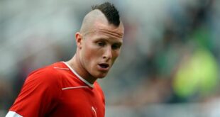 Switzerland's Michel Morganella (pictured) posted an offensive message about South Korean people after the Swiss team lost 2-1 to South Korea on July 29, 2012. PHOTO/PAUL ELLIS