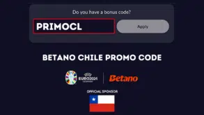 Betano Chile has a promo code PRIMOCL upon registration