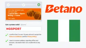 Sports betting bonus code NGSport for Betano Nigeria