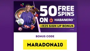 Hollywoodbets bonus code for sports betting Maradona10