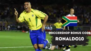 Bonus code Ronaldo10 for sports betting in SoccerShop South Africa