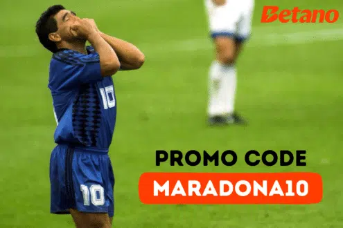 Betano promo code Maradona10 for sports betting