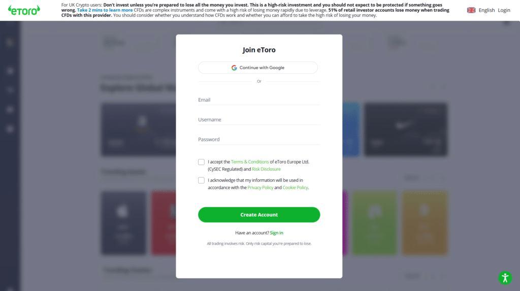 How to Register on eToro