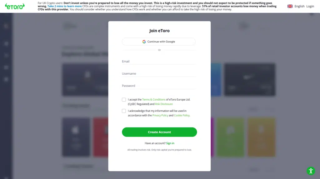 How to Register on eToro