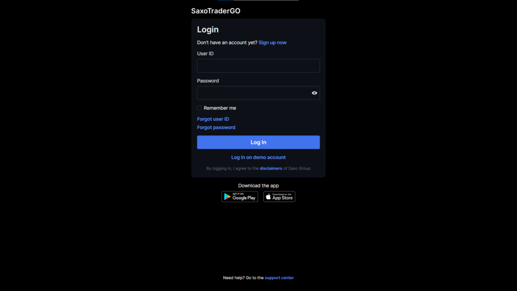 . Saxo Bank Login Process