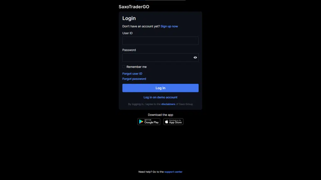 . Saxo Bank Login Process