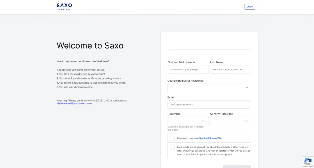 How to Register on Saxo Bank