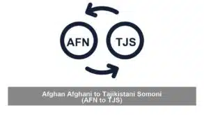 Afghan Afghani to Tajikistani Somoni (AFN to TJS)