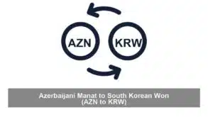 Azerbaijani Manat to South Korean Won (AZN to KRW)