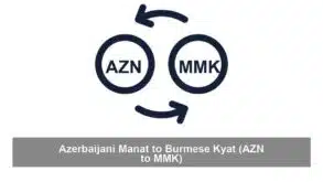 Azerbaijani Manat to Burmese Kyat (AZN to MMK)