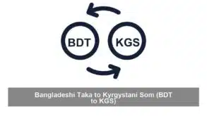 Bangladeshi Taka to Kyrgystani Som (BDT to KGS)