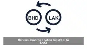 Bahraini Dinar to Laotian Kip (BHD to LAK)