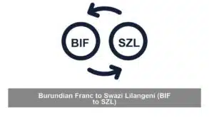 Burundian Franc to Swazi Lilangeni (BIF to SZL)