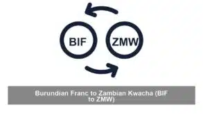 Burundian Franc to Zambian Kwacha (BIF to ZMW)