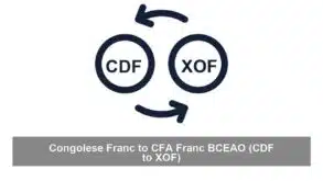 Congolese Franc to CFA Franc BCEAO (CDF to XOF)