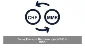 Swiss Franc to Burmese Kyat (CHF to MMK)