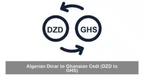 Algerian Dinar to Ghanaian Cedi (DZD to GHS)