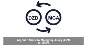 Algerian Dinar to Malagasy Ariary (DZD to MGA)