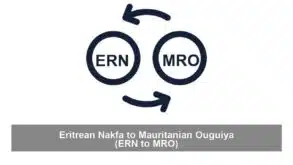 Eritrean Nakfa to Mauritanian Ouguiya (ERN to MRO)