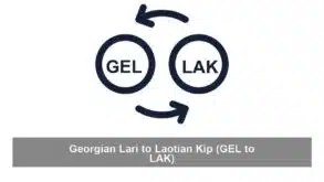 Georgian Lari to Laotian Kip (GEL to LAK)