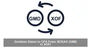 Gambian Dalasi to CFA Franc BCEAO (GMD to XOF)