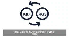 Iraqi Dinar to Kyrgystani Som (IQD to KGS)