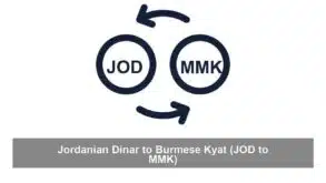 Jordanian Dinar to Burmese Kyat (JOD to MMK)