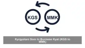 Kyrgystani Som to Burmese Kyat (KGS to MMK)
