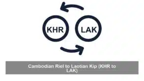 Cambodian Riel to Laotian Kip (KHR to LAK)