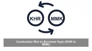 Cambodian Riel to Burmese Kyat (KHR to MMK)