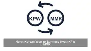 North Korean Won to Burmese Kyat (KPW to MMK)