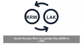 South Korean Won to Laotian Kip (KRW to LAK)