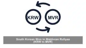 South Korean Won to Maldivian Rufiyaa (KRW to MVR)