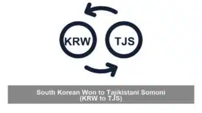 South Korean Won to Tajikistani Somoni (KRW to TJS)