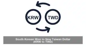 South Korean Won to New Taiwan Dollar (KRW to TWD)