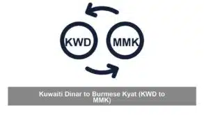 Kuwaiti Dinar to Burmese Kyat (KWD to MMK)