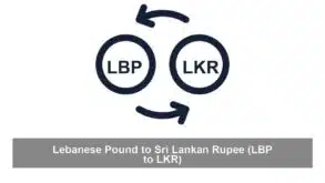 Lebanese Pound to Sri Lankan Rupee (LBP to LKR)
