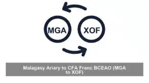 Malagasy Ariary to CFA Franc BCEAO (MGA to XOF)