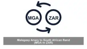 Malagasy Ariary to South African Rand (MGA to ZAR)