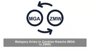 Malagasy Ariary to Zambian Kwacha (MGA to ZMW)