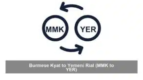 Burmese Kyat to Yemeni Rial (MMK to YER)