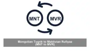 Mongolian Tugrik to Maldivian Rufiyaa (MNT to MVR)