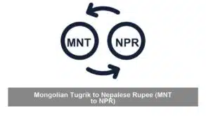 Mongolian Tugrik to Nepalese Rupee (MNT to NPR)