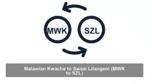 Malawian Kwacha to Swazi Lilangeni (MWK to SZL)