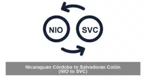 Nicaraguan Córdoba to Salvadoran Colón (NIO to SVC)