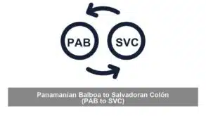 Panamanian Balboa to Salvadoran Colón (PAB to SVC)