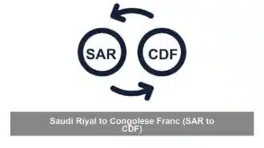 Saudi Riyal to Congolese Franc (SAR to CDF)