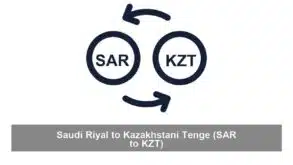Saudi Riyal to Kazakhstani Tenge (SAR to KZT)