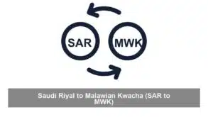 Saudi Riyal to Malawian Kwacha (SAR to MWK)